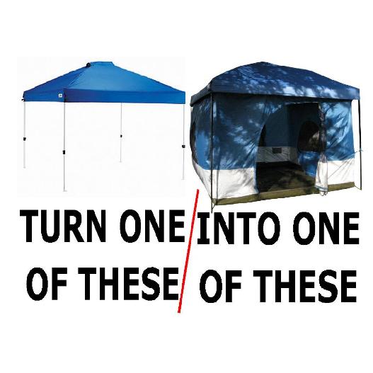 Turn your pop-up canopy into an exceptional Standing Room Tent!